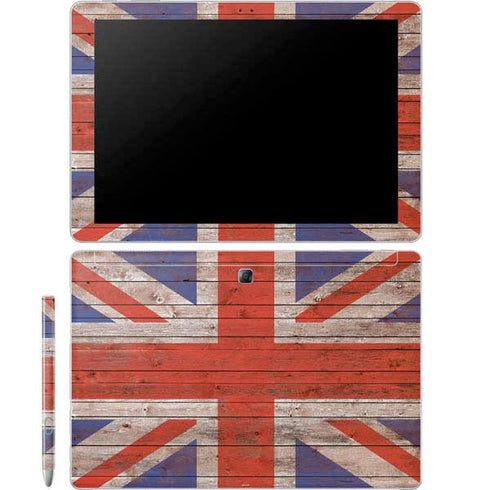United Kingdom Flag Dark Wood Galaxy Book 12in Skin